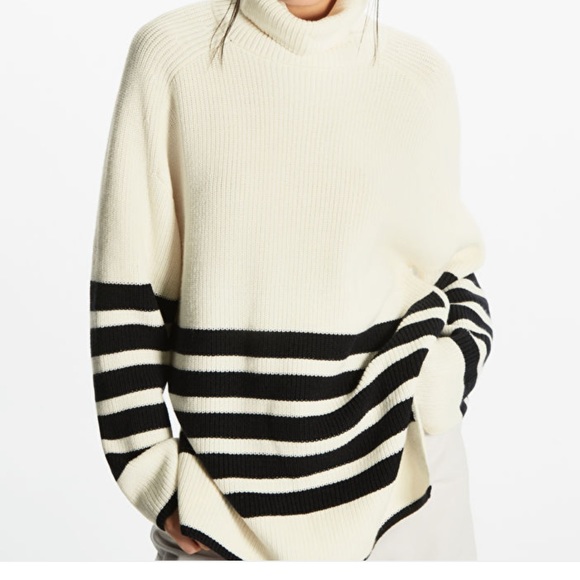 COS Sweaters - COS striped turtleneck sweater